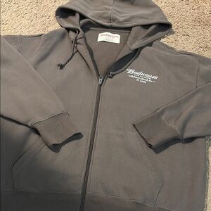 Budweiser brown Zip-Up Hoodie